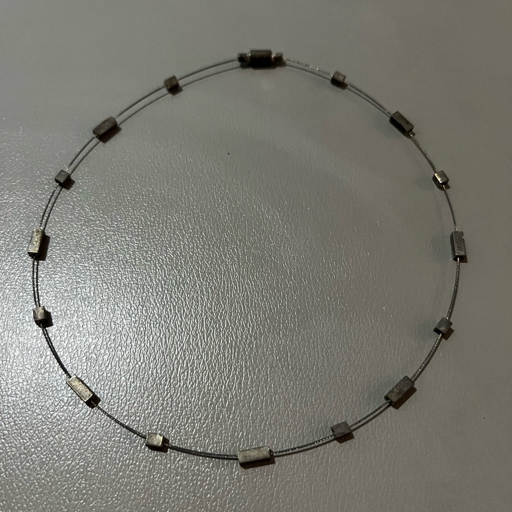Handmade Aged Silver Necklace